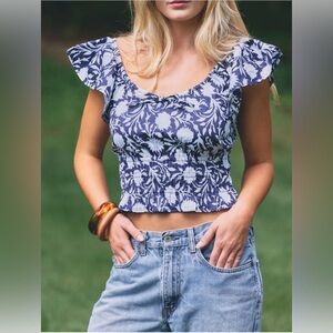 Roller Rabbit Brand New with Tags never worn Morris Floral Blouse